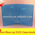 double dvd case 7mm cd box holder black blue ray case