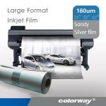 Favorable Price: 160um Self-Adhesive Inkjet Sandy Silver Polyester Film for Large Format Printing