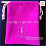 Pink fancy jewelry drawstring pouch/velvet jewelry pouch/velvet jewelry bag