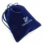 velvet pouch for swarovski printed brand logo on pouches