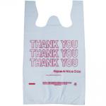 HDPE t shirt bag with printing for shopping