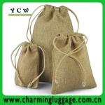 wholesale custom burlap fabric wine bottle jute bag