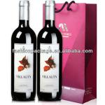 luxurious paper wine bag for 2 bottles