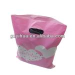 Printed die cut handle plastic bags