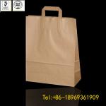Customized Handled kraft Brown Paper Bag