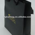 flat ribbon handle Paper shopping bag/luxury paper shopping bag/paper shopping bag with ribbon