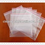 clear zip lock bags/zipper bag/zip lock bags with red line