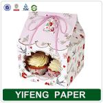 wholesales custom cheap clear recycled kraft single mini cardboard paper packaging cupcake boxes