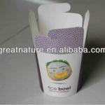 Disposable paper food container, clear plastic container