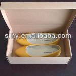 Simple customized corrugated board shoe box for wholesales