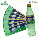 adhesive beverage labels for plastic bottles