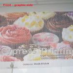 PVC Mesh removable sticker, outdoor or indoor use, by wide format digital printing