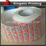 Roll custom stickers with QR code and scratch panel printing