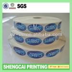 custom logo printing roll security sticker label