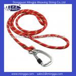 dynamic nylon climbing rope with metal hook