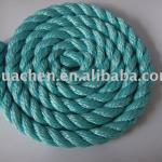 3-strand twist 12mm green PP rope--packing rope