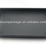 Black square pu leather serving tray