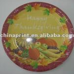 disposable party paper plate with color printed