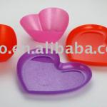 YBP1032 heart shape plastic tray with mulit-color