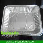 square shape disposable aluminium food tray