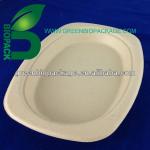 biodegradable and eco-friendly 500ml Bamboo Pulp Food Packing Plate