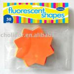 Fluorescent colored star shapes 30-102mm