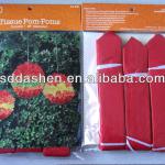 colorful tissue paper pom-poms