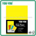 A4 100 sheets cheap bright color printing / copy paper 70gsm, 80gsm, children folder paper, Lemon Yellow