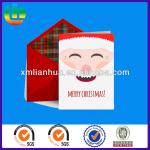 Santa Claus red envelops cards for christmas holiday