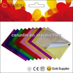 metallized laser holographic paper with sticker back