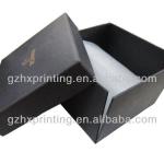 Classic black paper box with lid