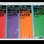 retail pack color crepe paper for gift wrapping