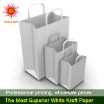 white kraft paper bag with twisted handles