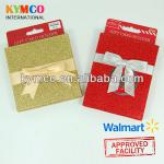 Walmart Glitter Gift Cards Packaging Paper Box with Ribbon and Hanger