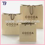 Brown kraft paper bag with handles wholesale