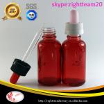 Red glass bottles childproof dropper cap e-liquids glass bottles 5ml 10ml 15ml 20ml 30ml