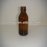 amber empty essential oil glass bottle with plastic cap