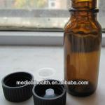 1/2oz Amber glass bottle with polyseal (cone) lined closure