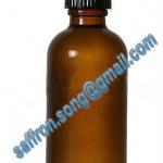 60ml Amber boston round glass bottle with cap