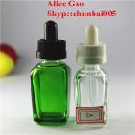 square glass dropper bottle with 15ml 30ml with childproof dropper for eliquid