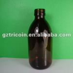 Amber glass bottle for pharmaceutical packaging