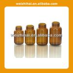Amber Wide Mouth Glass Bottle