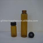 Amber Glass Vials with Black Screw Cap