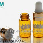 glass tubular dropper bottle for essential oil