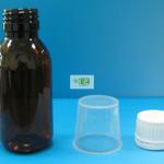 4OZ Black Boston round bottle/Winchester bottle with Plastic Lids