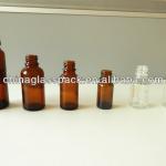 clear amber glass vial bottle caps and rubber stopper