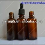 30ml amber medical glass dropper bottle