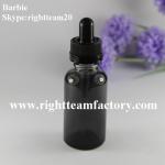 2oz Translucent black glass dropper bottles for e-juice