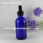 60ml cobalt blue glass dropper bottles