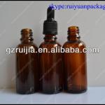 empty eliquid bottles 30ml amber glass bottle with childproof dropper